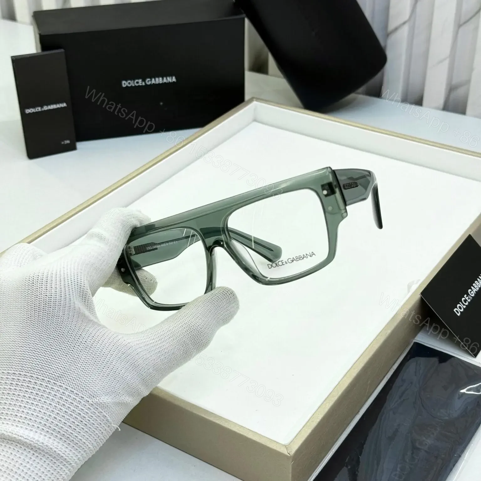 View 2 of Dolce & Gabbana Square Unisex Optical Frame