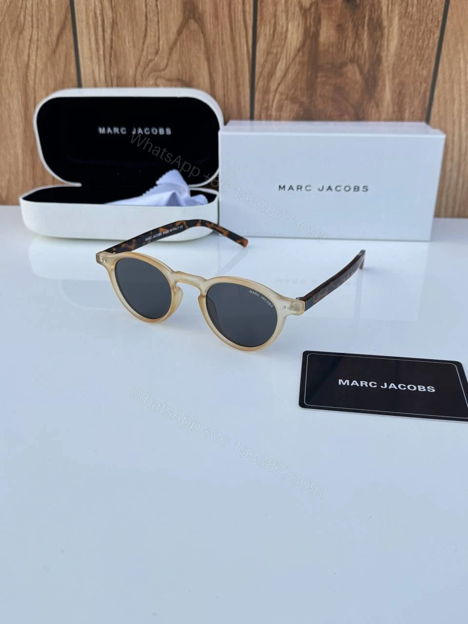 First Copy Marc Jacobs 1103 Peach Tiger Black Luxury Eyewear — view 1