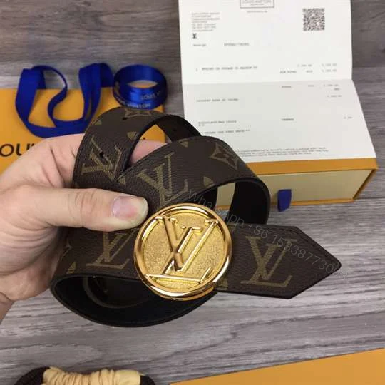 View 7 of LOUIS VUITTON MONOGRAM LV CIRCLE LOGO 35MM REVERSIBLE BELT – B154
