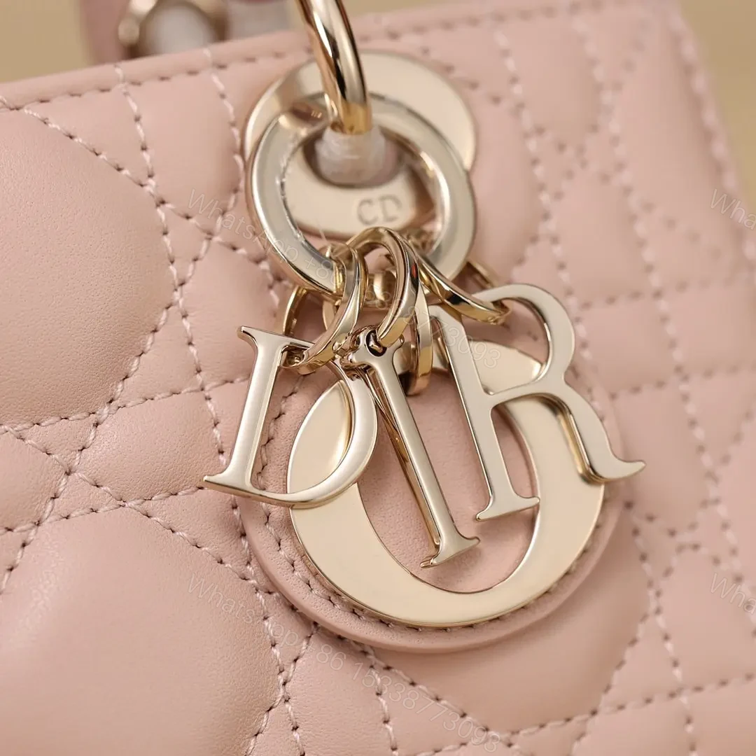 View 10 of 高仿Dior*LadyDJoy系列S0910M84P小羊皮戴妃包沙粉色Mini免檢版
