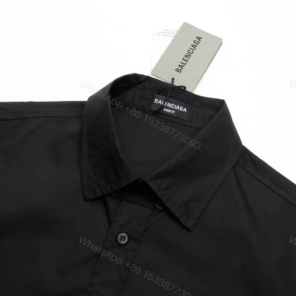 View 3 of 高仿Balenciaga*FW24系列663030背後字母襯衫黑色