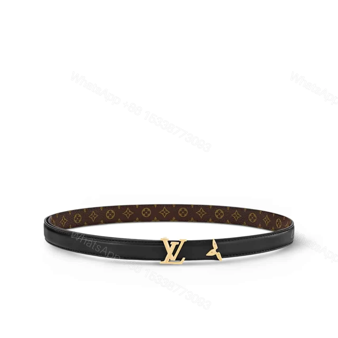 LOUIS VUITTON PRETTY LV DOUBLE SIDED BELT BLACK 20MM M8232X — view 1