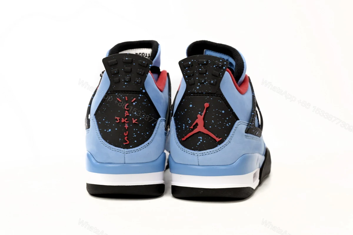 View 3 of Travis Scott Cactus Jack x Air Jordan 4 Retro “Houston Oilers” 308497-406 (Top Quality)