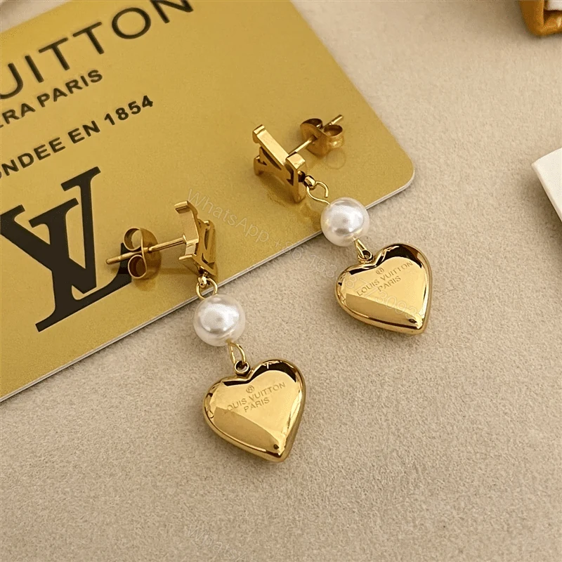 View 5 of Louis Vuitton LV Heart Earrings Gold M01011