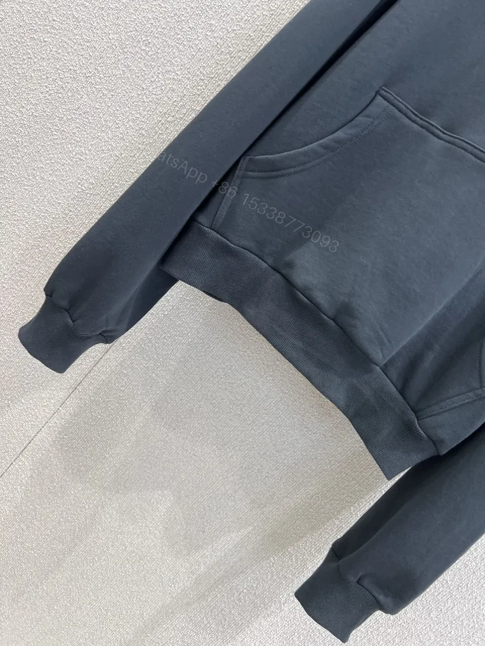 View 3 of Navy Hoodie: Graphic Contrast, Cozy Fit, Streetwear Chic