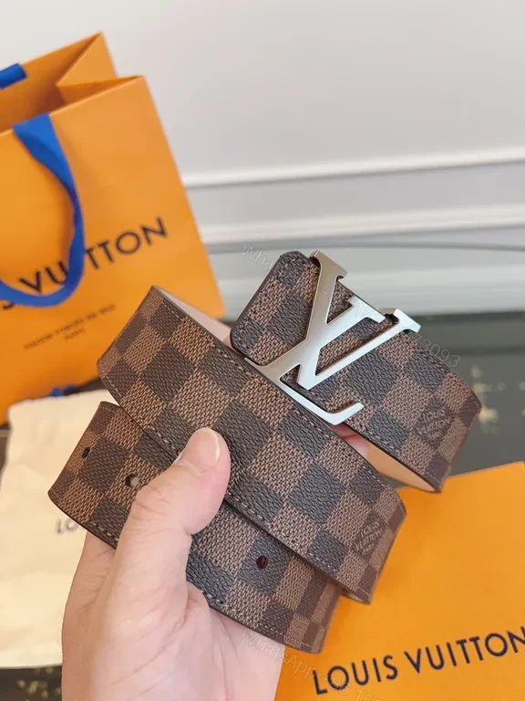 View 5 of Damier Canvas LV Belt: Classic Signature Hardware Belt