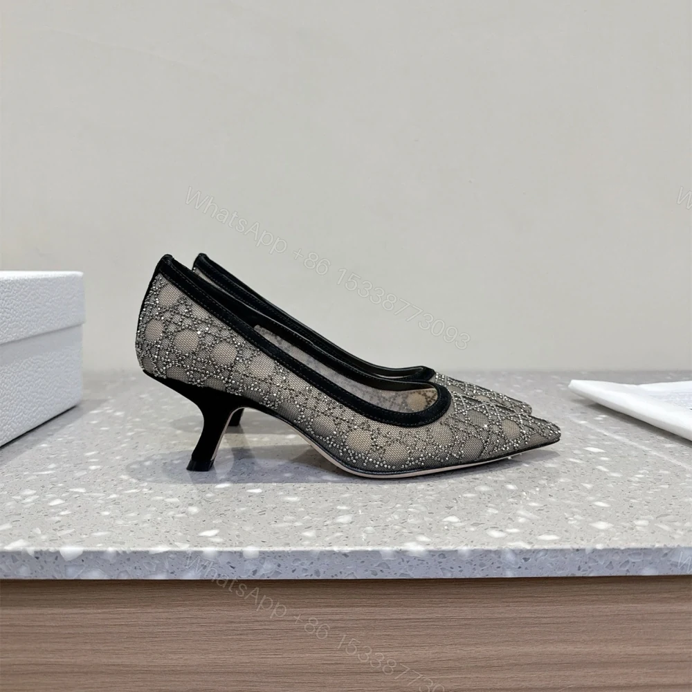 View 2 of 高仿Dior*Capture系列KDH304尖頭燙鑽高踭鞋6.5CM黑色免檢版