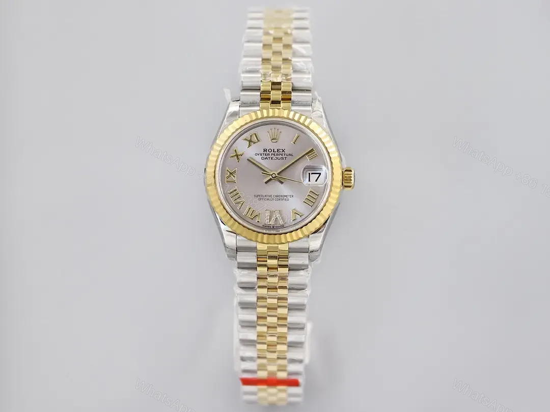 Rolex Datejust 31 Stainless Steel Yellow Gold Fluted Grey – Roman Jubilee Dial 278273-0018 — view 1