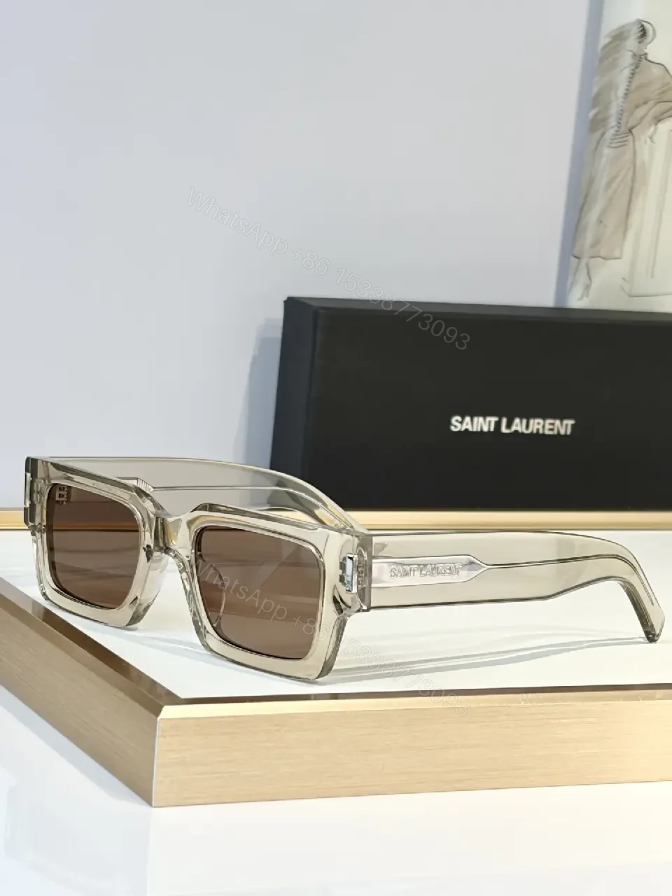 View 10 of Bold Geometry Acetate Sunglasses with Luxe Details