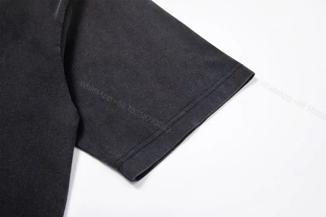 View 10 of Black Cotton Graphic Tee / Elevated Streetwear / Subtle Luxe Print T-Shirt