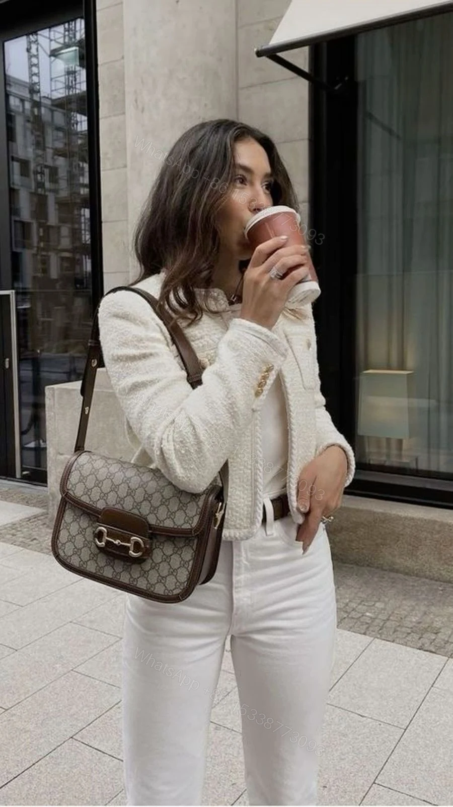 View 7 of FIRST COPY Gucci Horsebit 1955 Large Shoulder Bag
