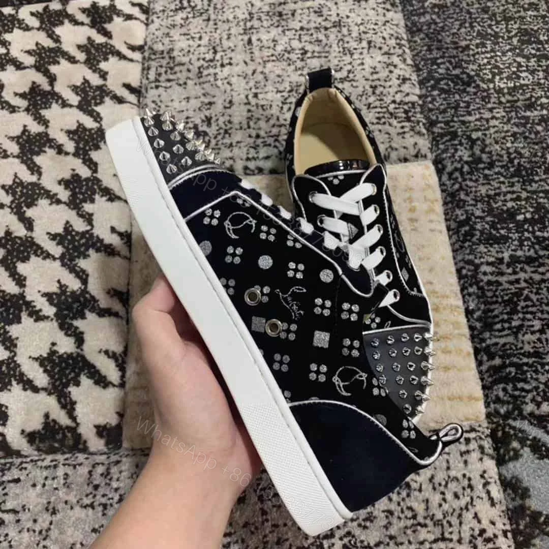 View 6 of CHRISTIAN LOUBOUTIN LOUIS JUNIOR SPIKES ORLATO MEN’S FLAT – CL67
