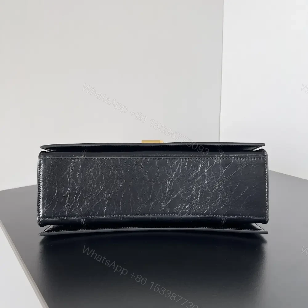 View 4 of 高仿BalenciagaCrush系列單肩包黑金S