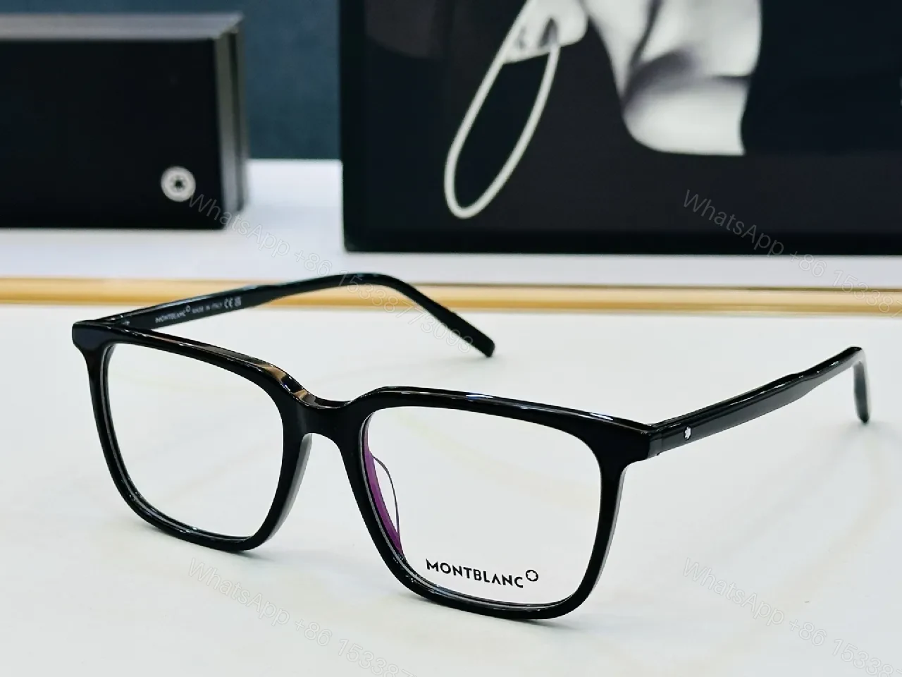 Black Acetate Rectangular Glasses, Timeless Luxe, Everyday Kind — view 1