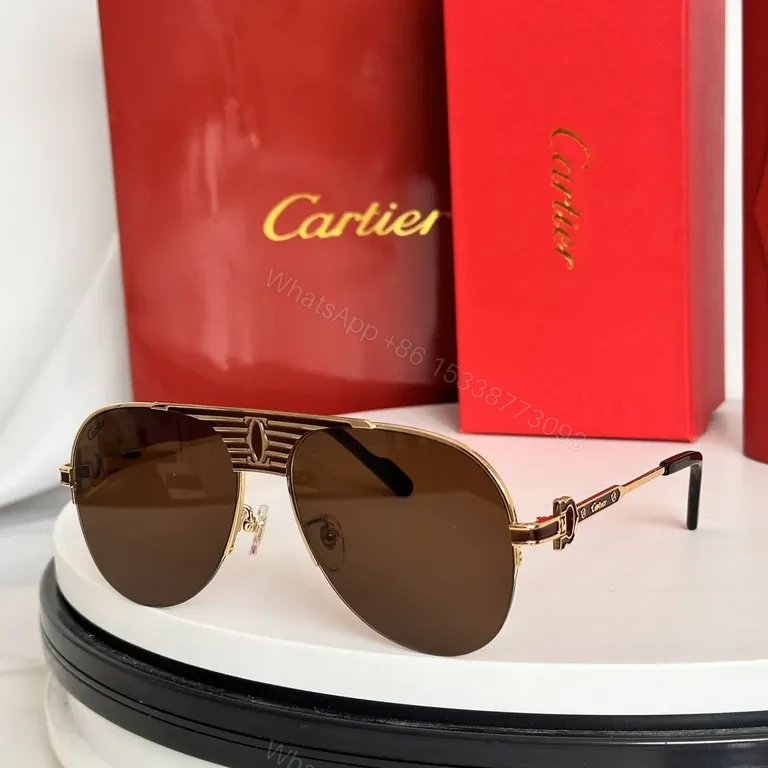 View 2 of Cartier-Inspired Aviators: Luxe Gradient Polarized Sunglasses