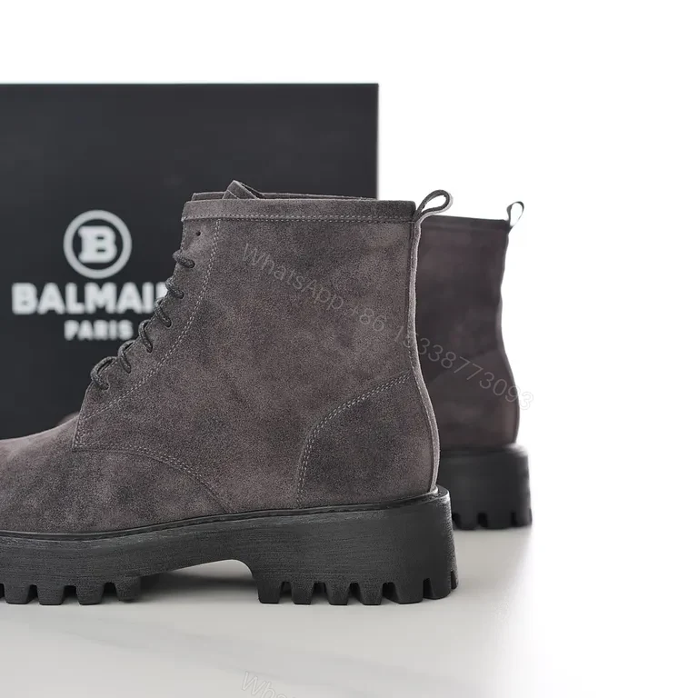 View 6 of Charcoal Suede High-Top Boot: Rugged Luxe Comfort