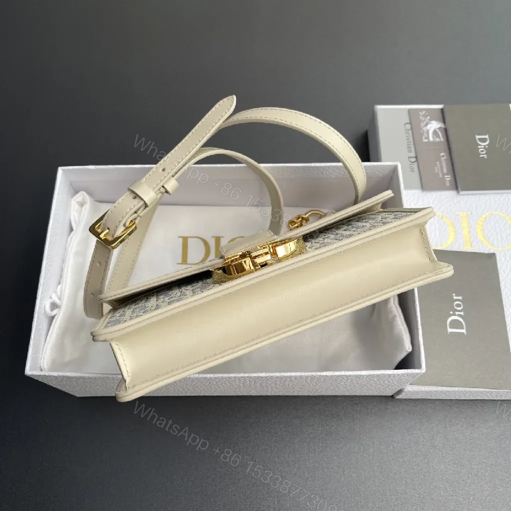 View 5 of Blue & Cream Canvas Belt Bag — Couture-Style, Luxe Multi-Wear