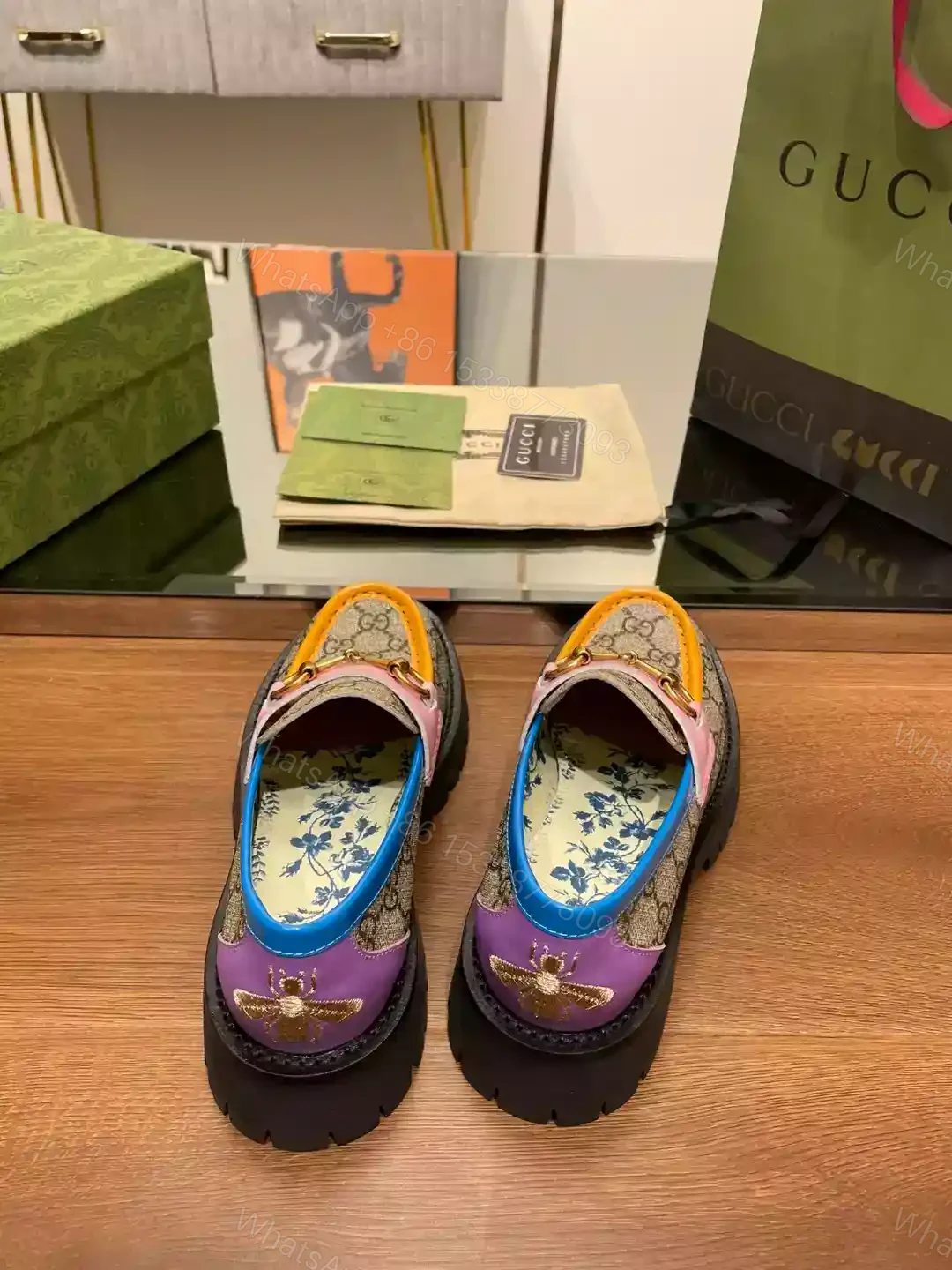 View 5 of GG MONOGRAM-EMBELLISHED LOAFERS – LDG21