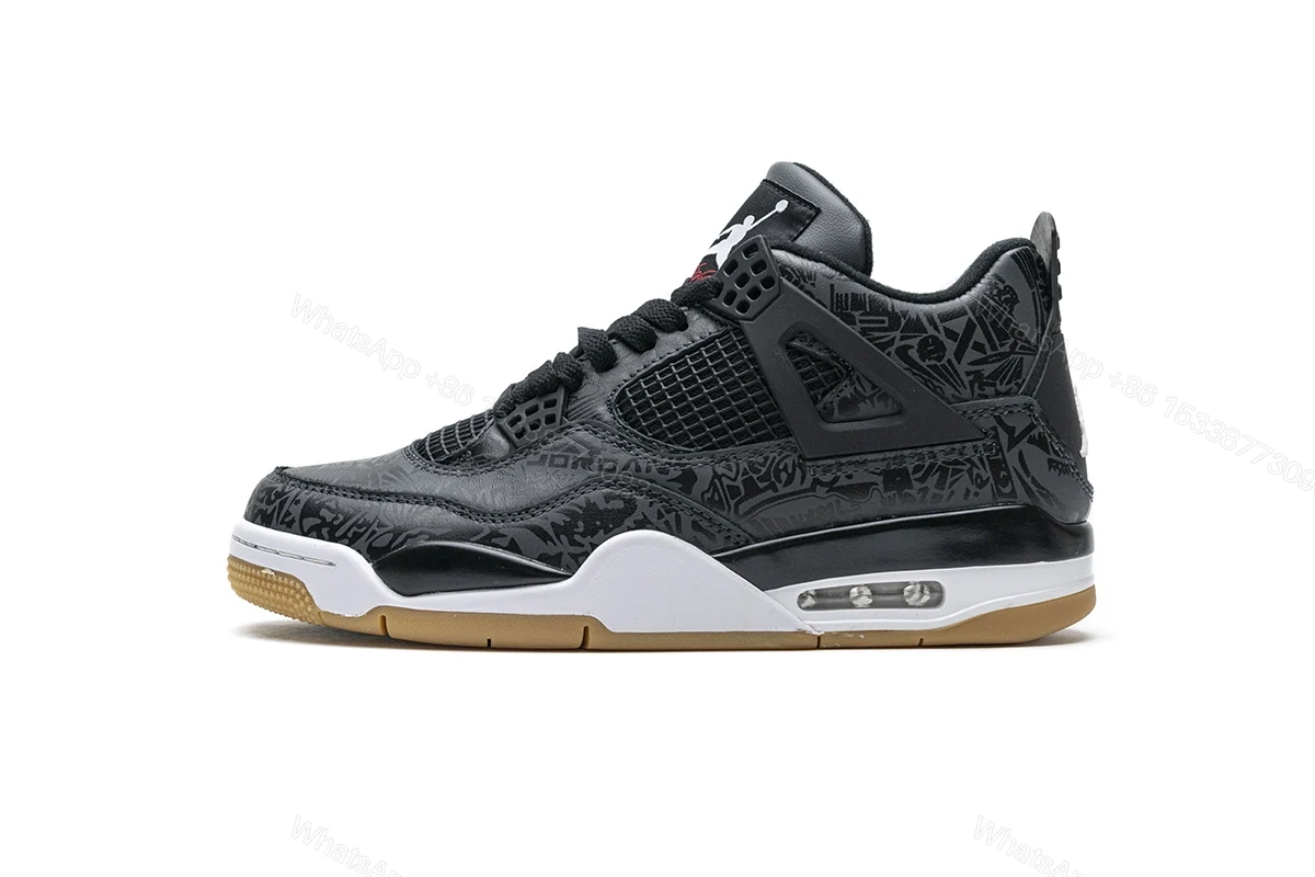 View 9 of Air Jordan 4 Retro Laser Black Gum CI1184-001