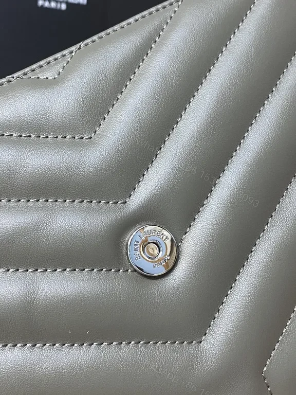 View 6 of Chevron MatelassÃ© Leather Shoulder Bag â€” Subtle YSL Sophistication
