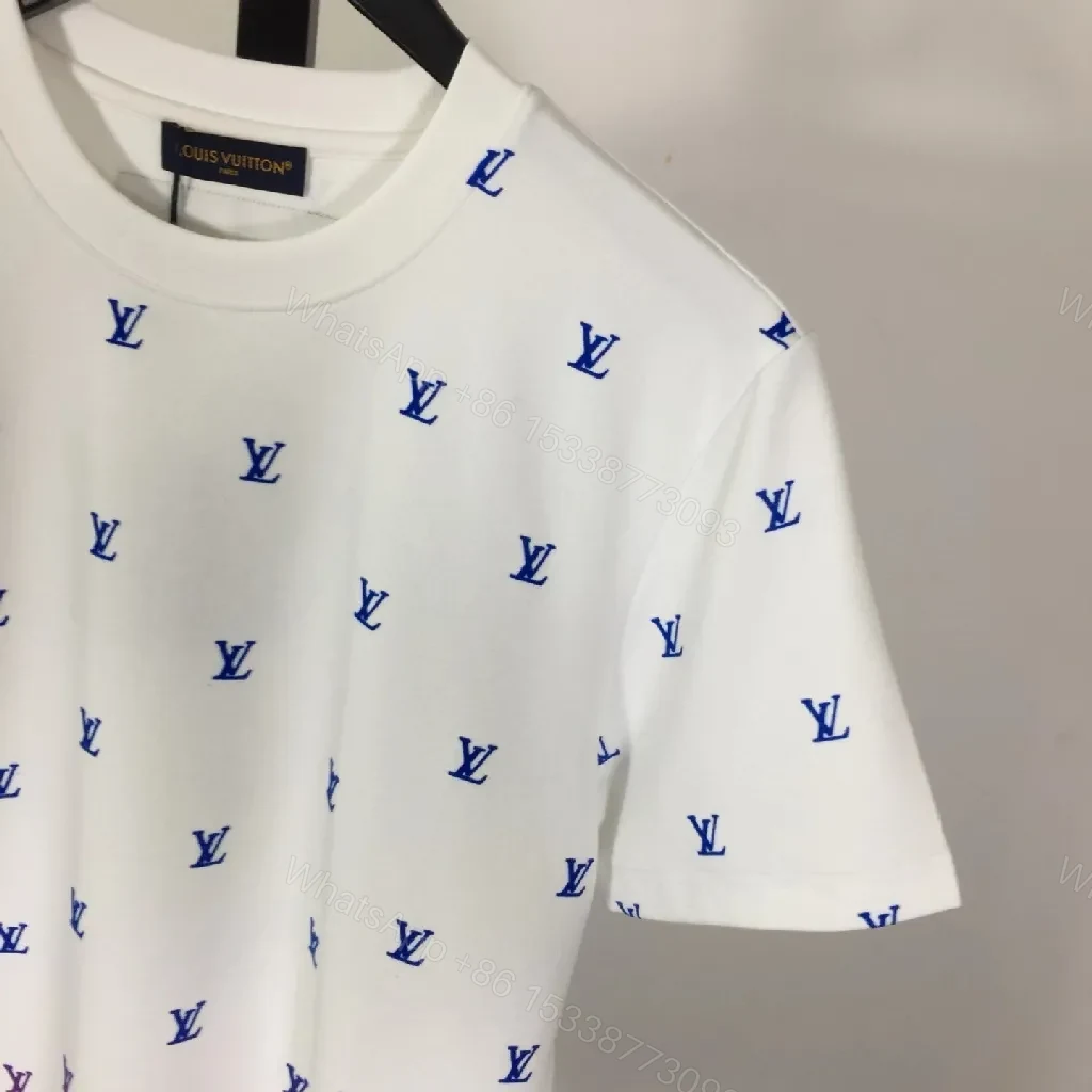 View 2 of White Monogram Tee: Subtle Luxe, Premium Cotton Knit Tee
