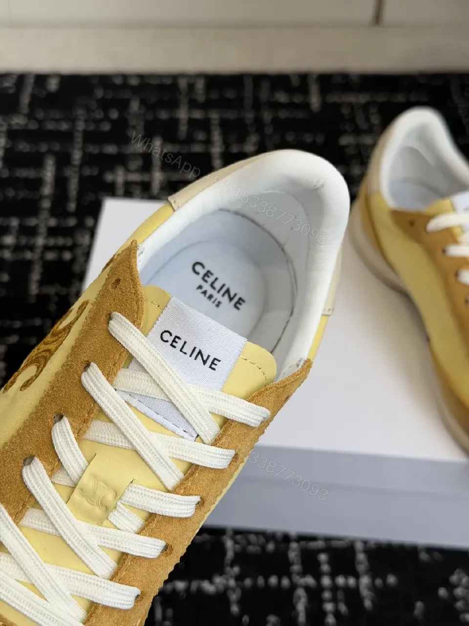 View 8 of Warm Honey-Tone Suede Leather Sneakers with Lightweight Cushioned Sole