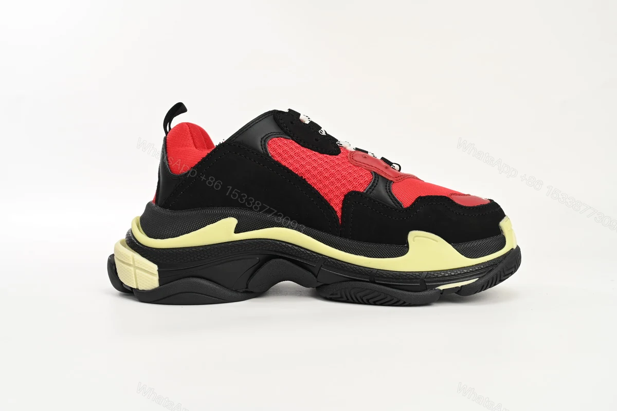 View 5 of Balenciaga Triple S Black Red Grey 483513 W06E1 1006