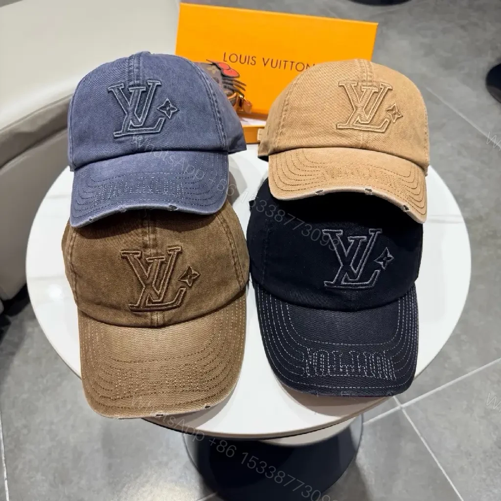 View 5 of Washed Brown Canvas Cap — Subtle LV Aesthetic, All-Day Comfort