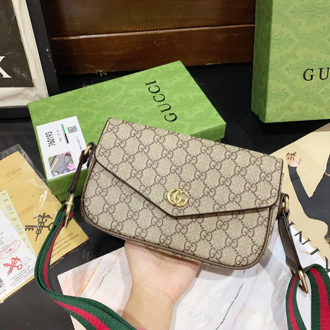 View 2 of GUCCI OPHIDIA MINI BAG BROWN 22CM