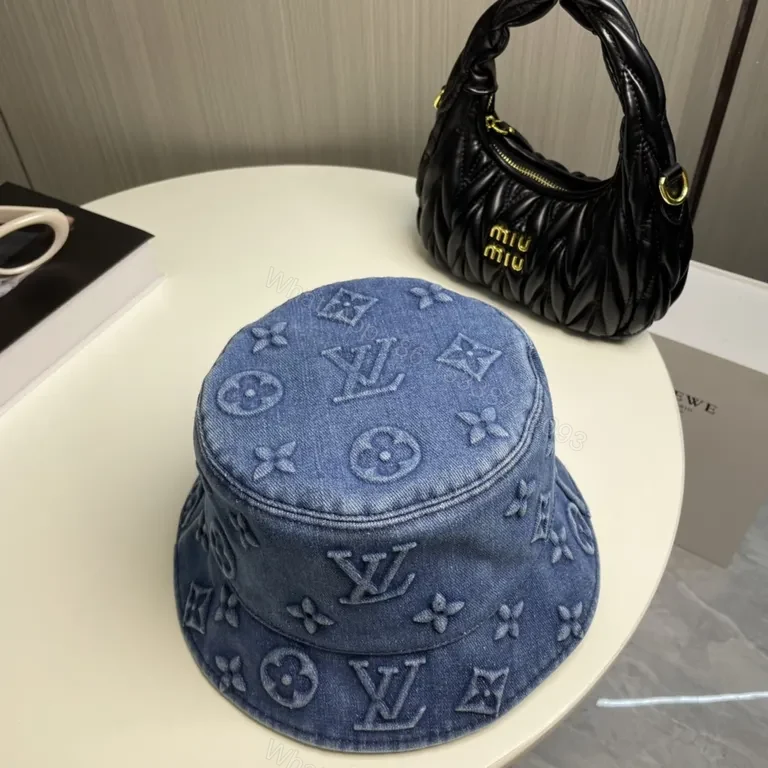 View 6 of Denim LV Monogram Bucket Hat â€” Modern Luxe, All-Day Style