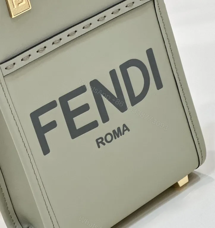 View 7 of Structured Fendi Mini Handbag: Architecture & Luxe Signature Accents