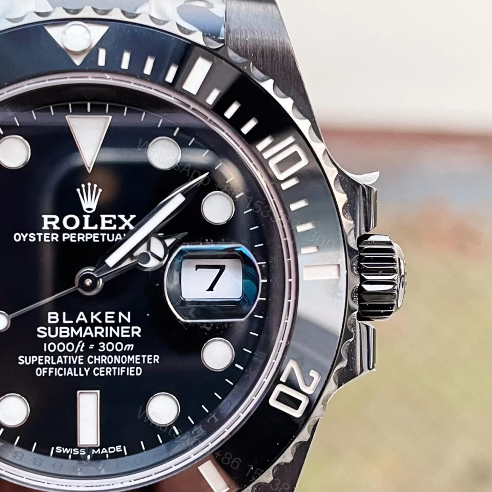 View 3 of V6F FACTORY 1:1 Rolex Submariner 116610 PVD Best Edition Blaken All Black Ceramic 904L Steel A2824