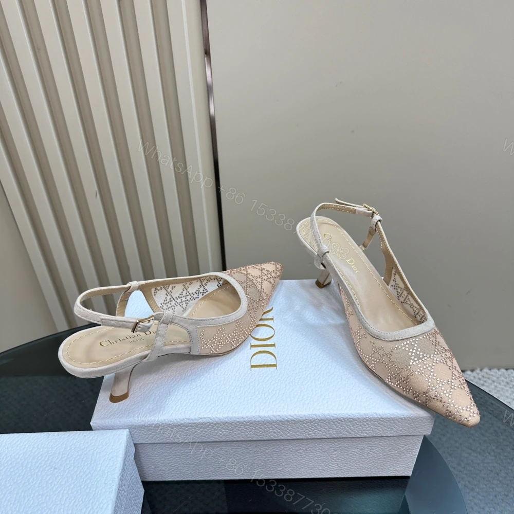 View 4 of 高仿Dior*Capture系列KCV302網鑽細高踭鞋6.5CM裸色免檢版