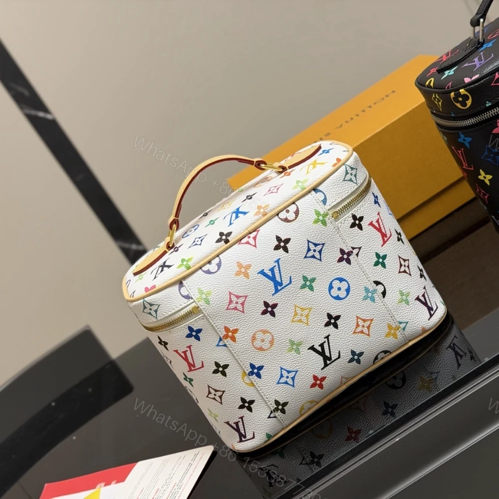 View 3 of Louis Vuitton X Takashi Murakami Nice BB Multicolored White 24Cm M28340