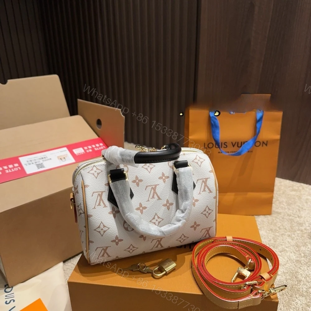 View 4 of Louis Vuitton Speedy Bandoulière 20 Monogram Dune Coated Canvas 20Cm M46906