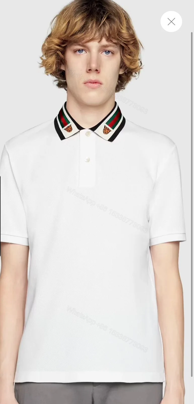 View 4 of FIRST COPY GUCCI LUXURY STYLE SUMMER LOOK POLO T-SHIRT