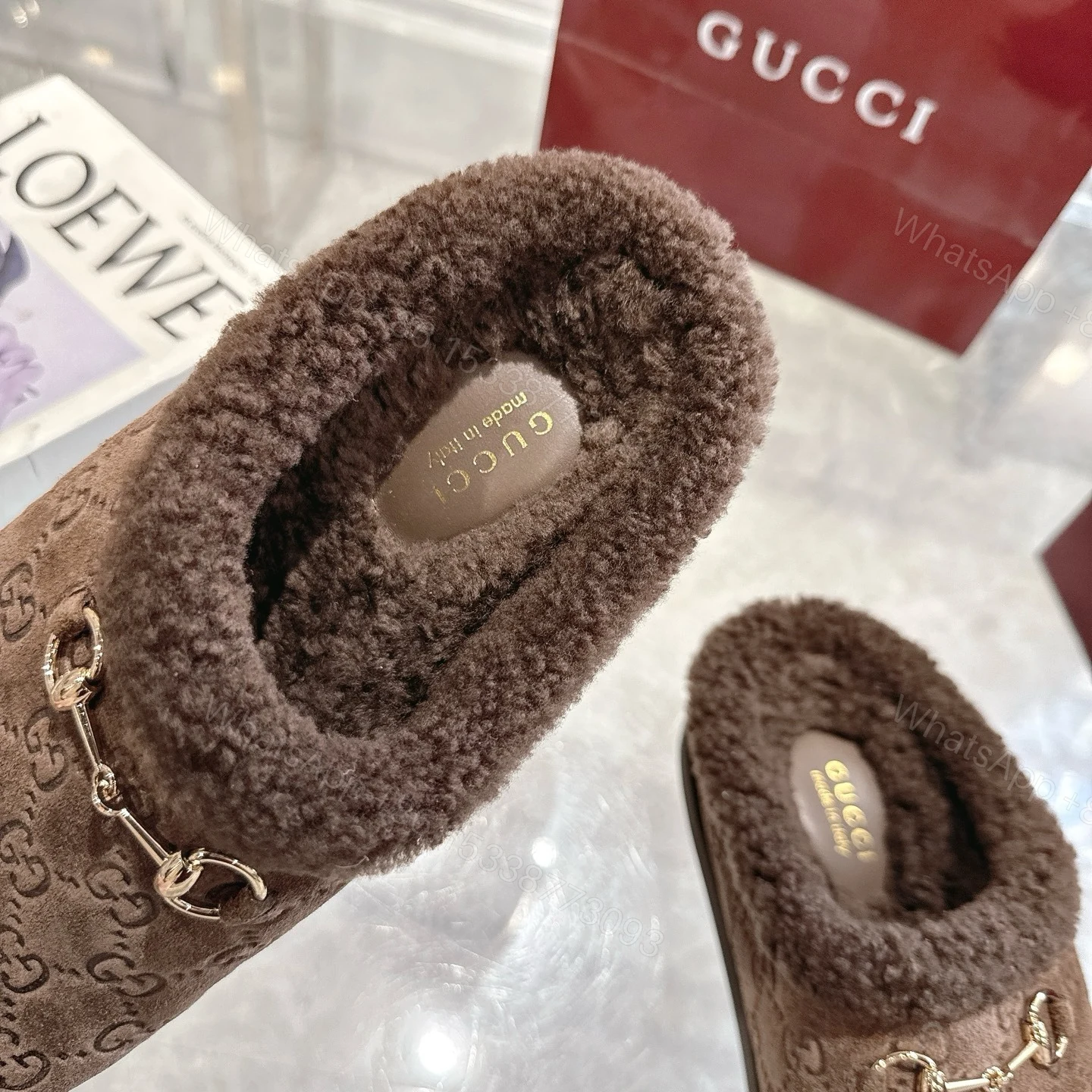 View 9 of Gucci Women Mule With Horsebit Dark Brown