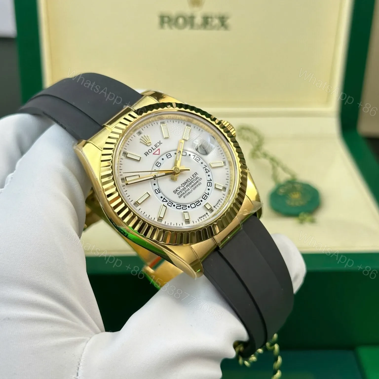 View 4 of Replica Rolex Sky-Dweller White Dial 326238
