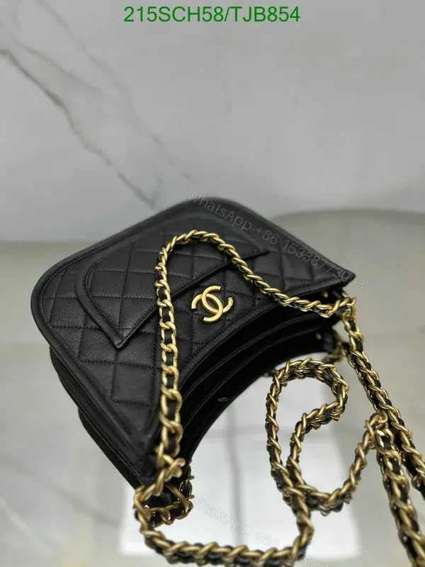 View 3 of Chanel 24S Black Hobo Bag in Genuine Leather EZ2584
