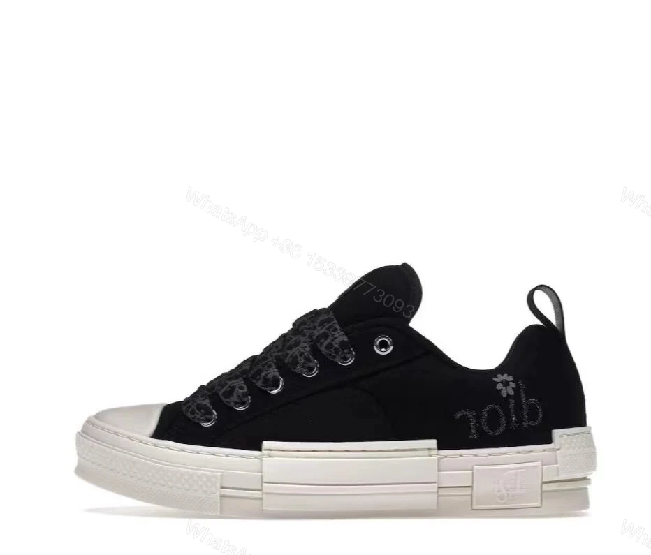 View 4 of Dior B23 Skater Low Top ERL Black Cotton Canvas 3SN292ZWC_H968