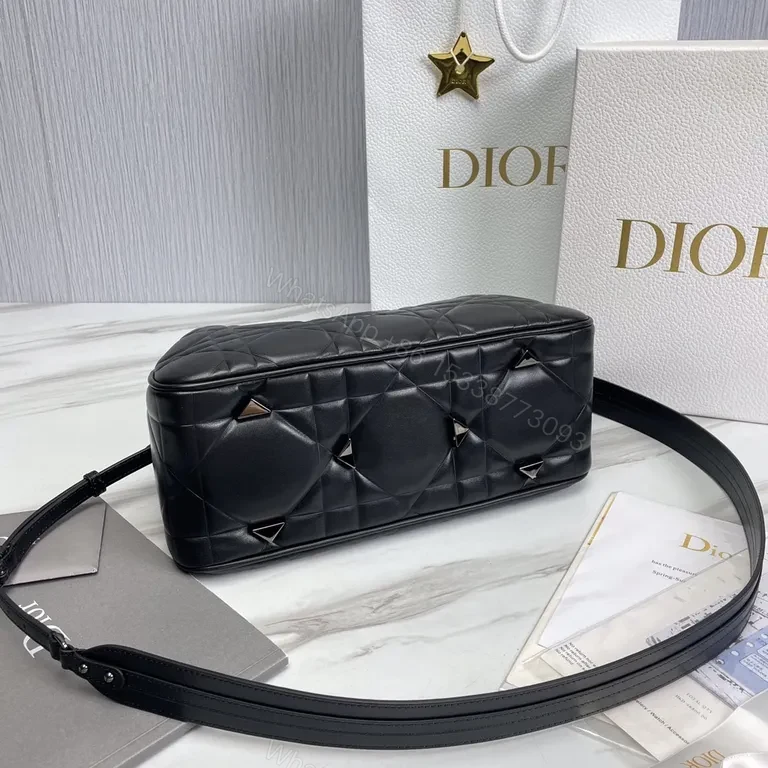 View 2 of Chic Quilted Dome Bag â€“ Calfskin, Dior Charms, Structured Luxury Bag