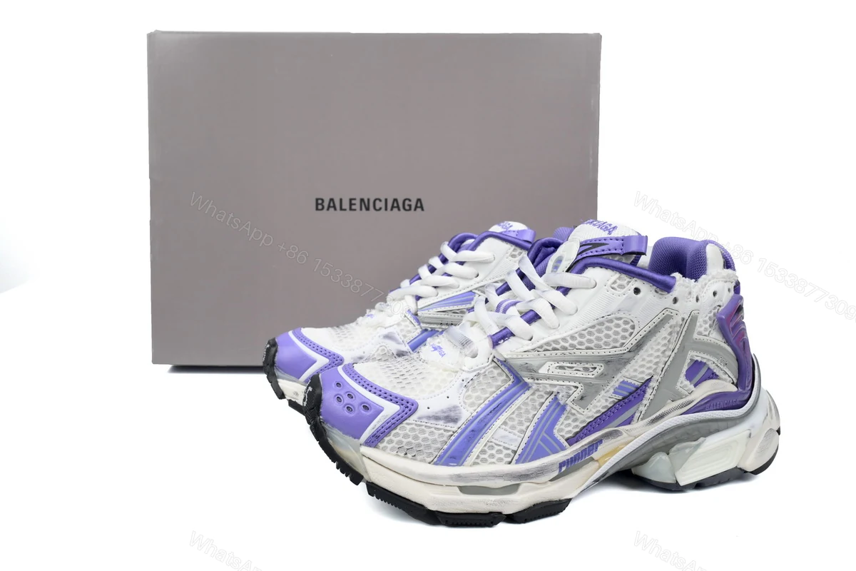 Balenciaga Runner White Purple 677402 W3RB2 5901 — view 2