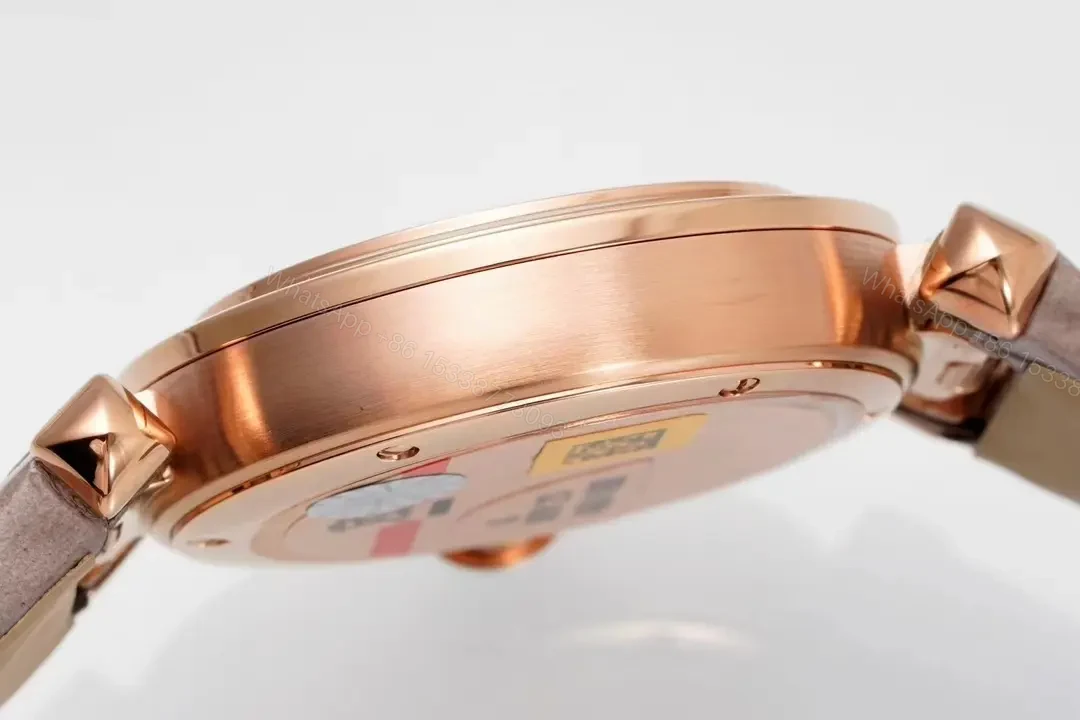 View 7 of GF Factory Cartier Pasha de Cartier Women’s Watch, Rose Gold, 30mm, Leather Strap, QuickSwitch System