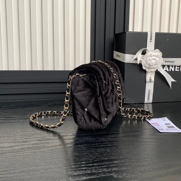 View 2 of Velvet Quilted Crossbody: Couture Chain, Evening Essential