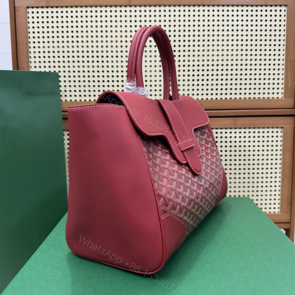View 4 of 高仿Goyard*SAIGOC4手提托特包雙拼紅色大號免檢版