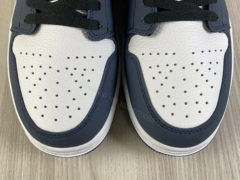 View 4 of Premium Blue-White Leather Sneakers: Designer-Style Comfort