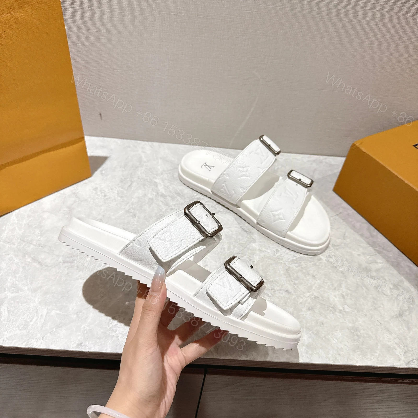 View 7 of Louis Vuitton LV Venice Mule White 1AHSIX