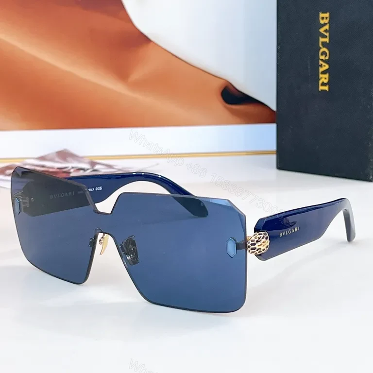 View 9 of Bold Shield Sunglasses: BVLGARI-Inspired Acetate, UV400 Protection