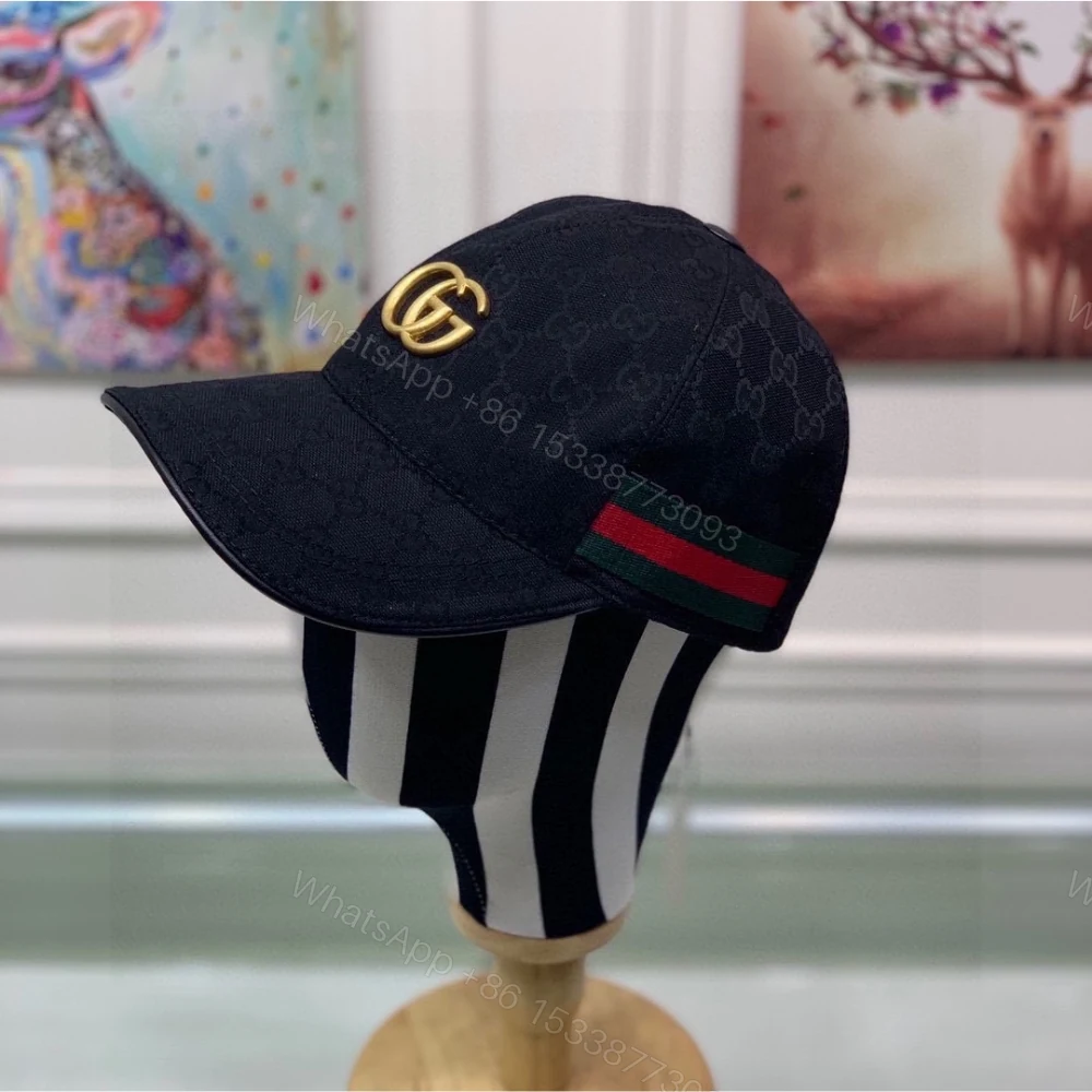View 5 of Gucci GG Canvas With Web Baseball Cap Black