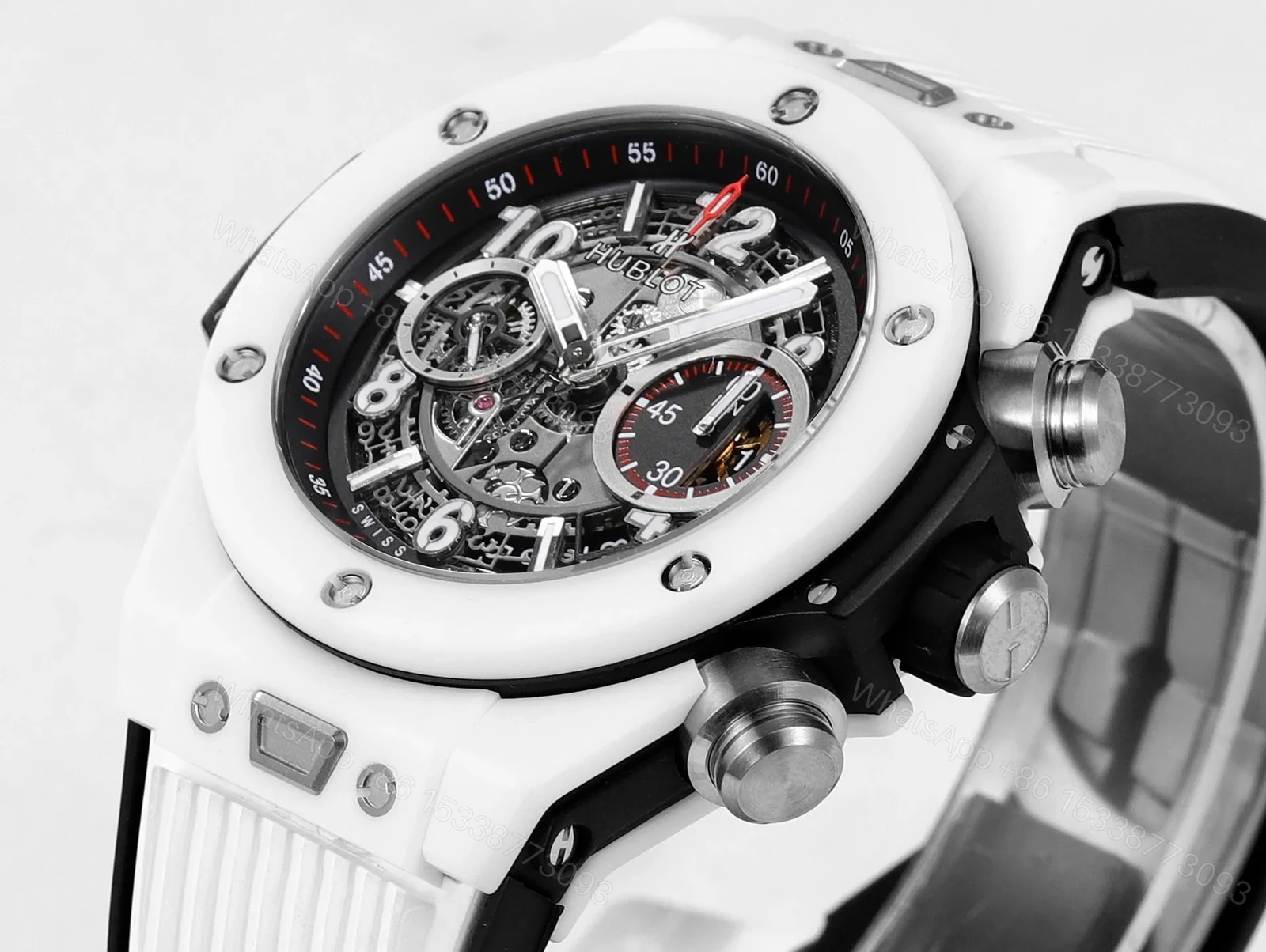View 5 of HB Factory Hublot Big Bang Unico White Ceramic Watch
